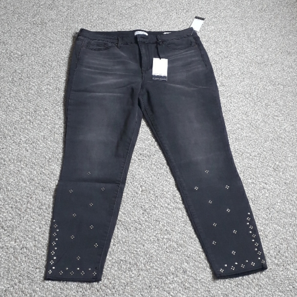 New Curvy High Waist Ankle Studded Pants. - Picture 3 of 8